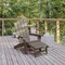 Flash Furniture Brown Adirondack Chair with Ottoman and Cupholder LE-HMP-1044-110-BR-GG - alternate 1